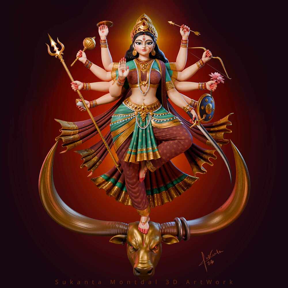 Devi_Durga_art_by_Sukanta_Mondal_01