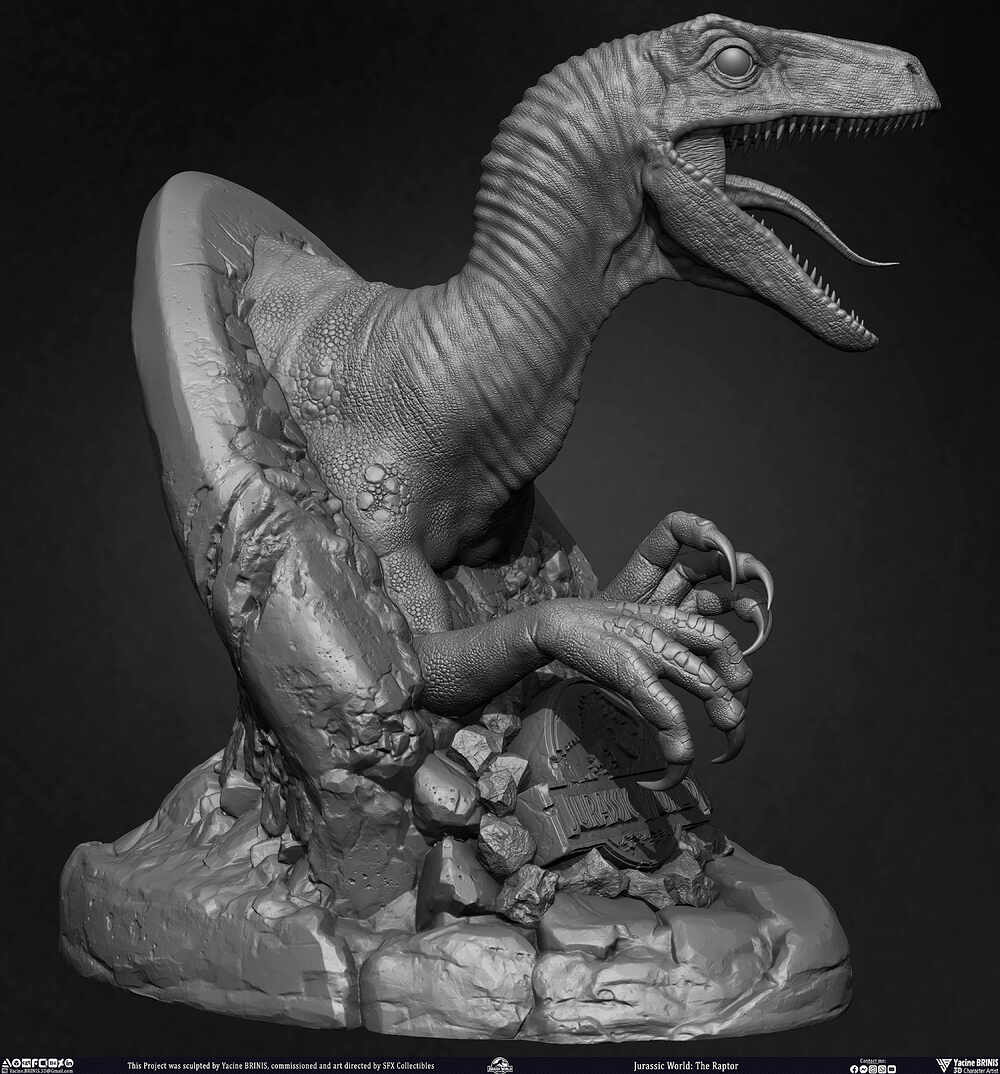 Jurassic World The Raptor sculpted by Yacine BRINIS 014