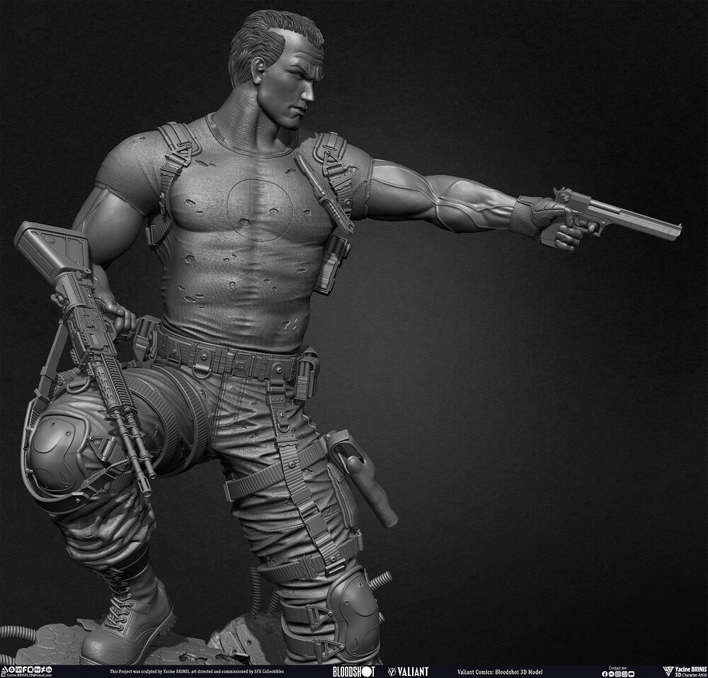 Bloodshot Valiant Comics sculpted by Yacine BRINIS 024