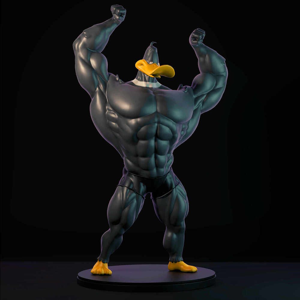 muscled_daffy_duck_by_andre_alves_3