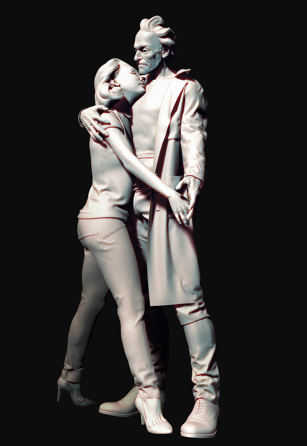 Realistic Rick and Beth Sanchez by Darya Girina sculpting_1a