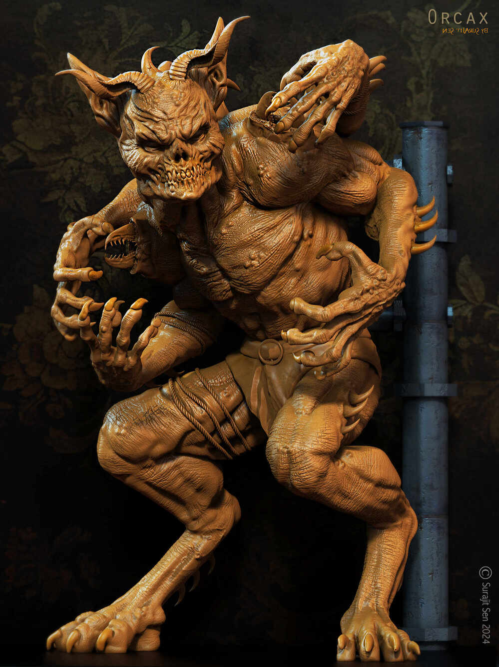 7_Orcax_Creature_Digital_Sculpture_SurajitSen_Dec2024