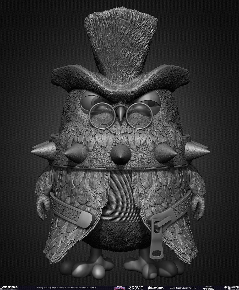 Owlpheus Angry Birds Evolution Rovio Entertainment sculpted by Yacine BRINIS 011