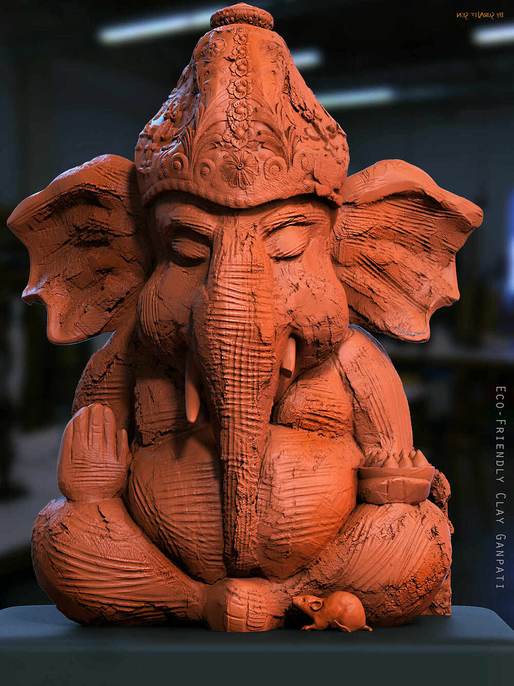 Eco-Friendly Clay Ganpati_Digital_Sculpture_SurajitSen_Sept2023