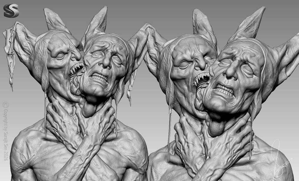 Dominion of the Inner Parasite _Digital_Sculpture_SurajitySen_June2026_WIP