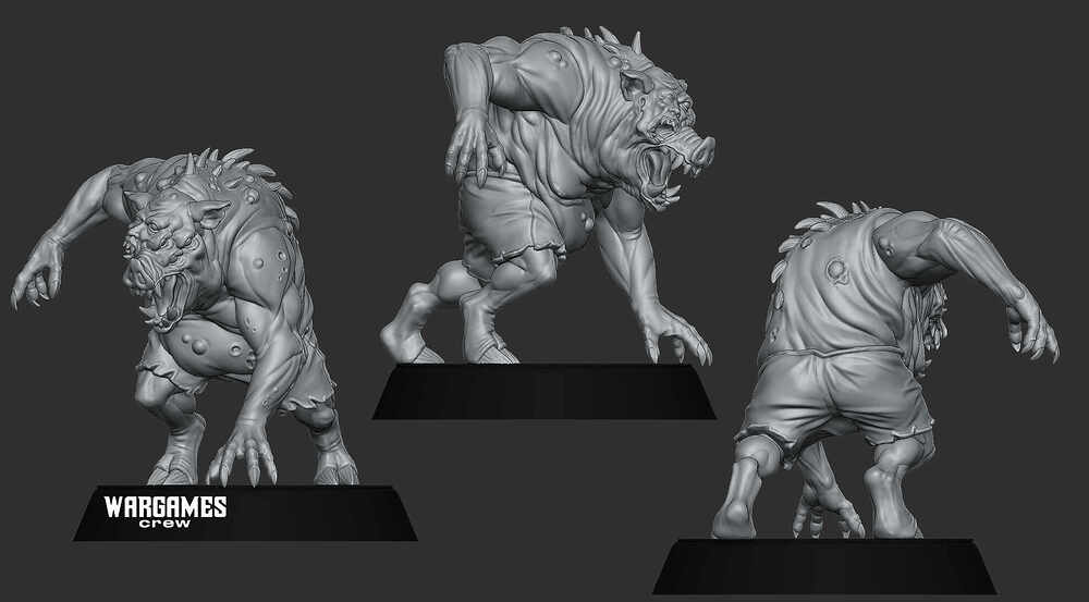 Pig 3 pose highpoly