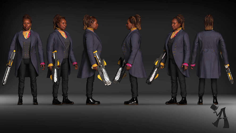 The Fugitive Doctor Medium Colour Turns with Gun