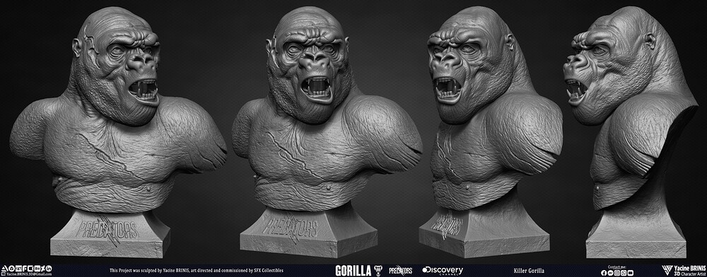 Killer Gorilla Predator sculpted by Yacine BRINIS 002