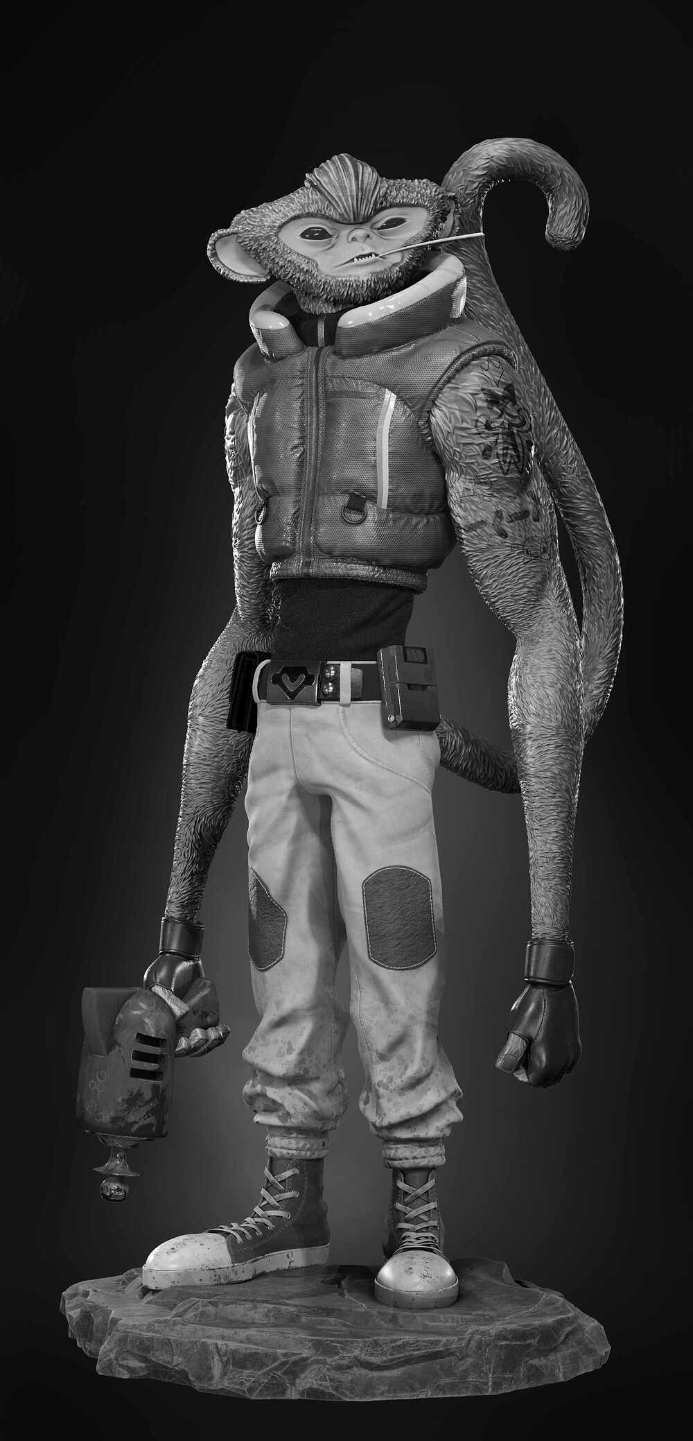 Monkey_F_BW