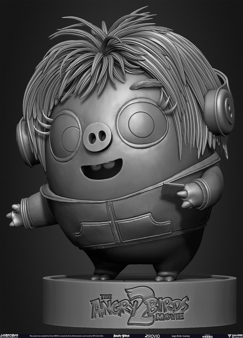 Courtney Angry Birds Mouvie 2 Rovio Entertainment 3D Model sculpted By Yacine BRINIS 005