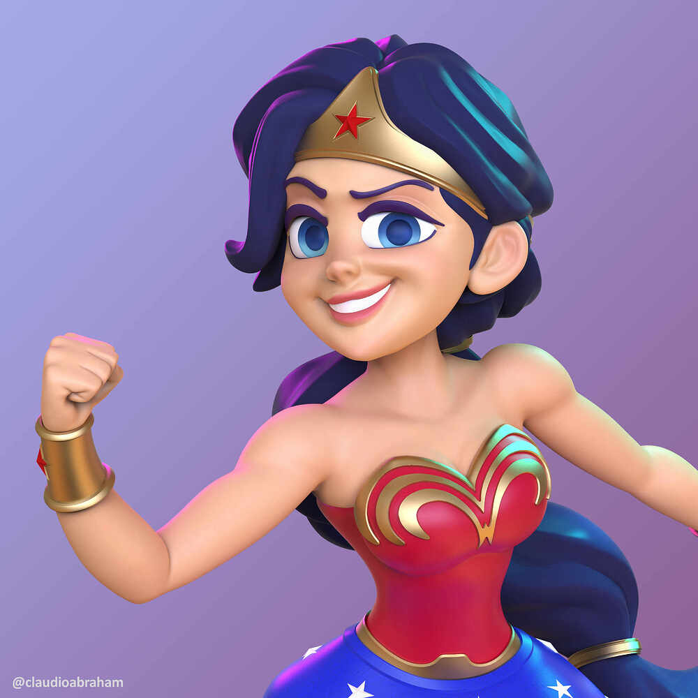 Stylized Wonder Woman - v1.rnd.05.01j - Rendering - Keyshot Scene.57 - Edit - signed