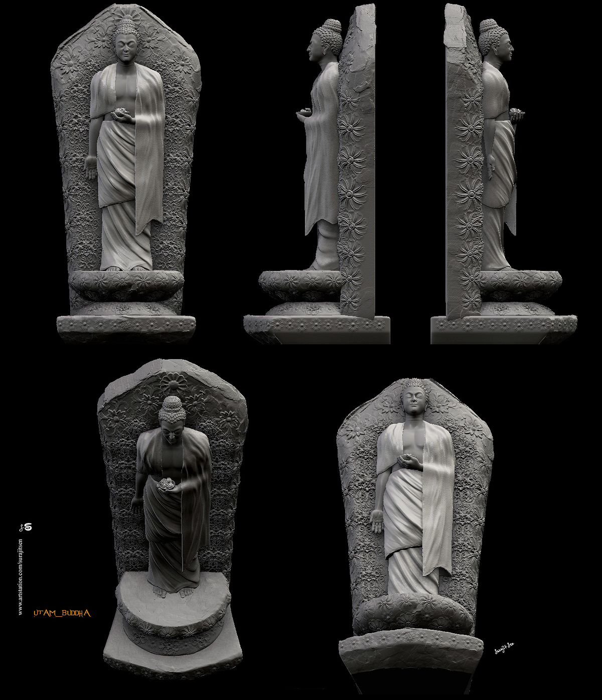 Gautam_Buddha_Digital_Sculpture_SurajitSen_May2020A_Snap