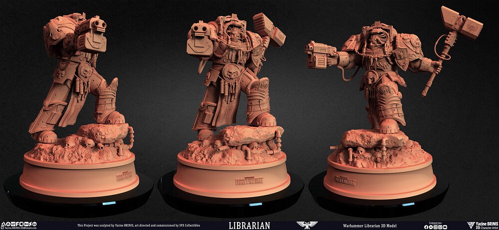 Warhammer Librarian sculpted by Yacine BRINIS 001