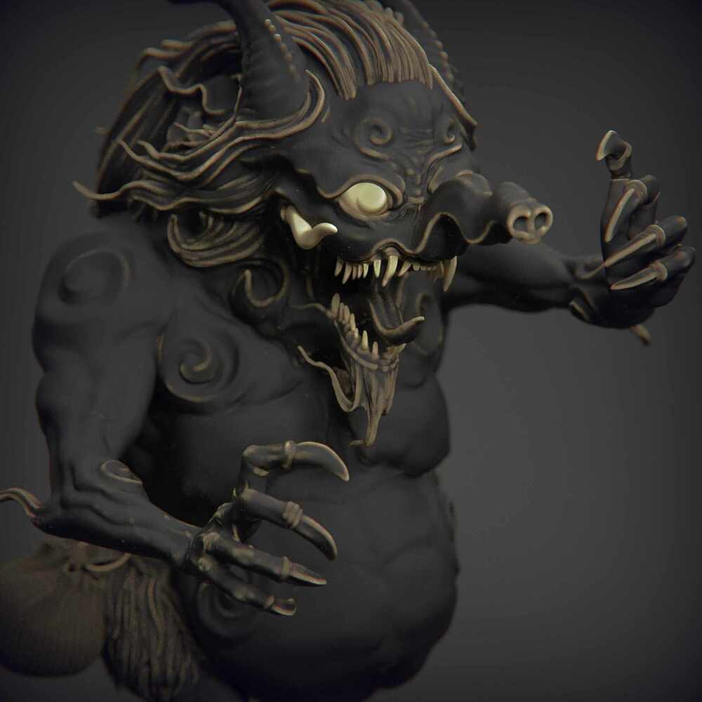 JAPAN_YOKAI_BAKU_SCULPTURE_ZBRSUH_KEYSHOT_03