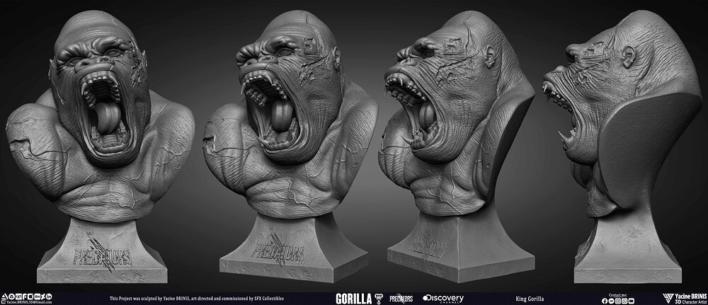 King Gorilla Predator sculpted by Yacine BRINIS 009