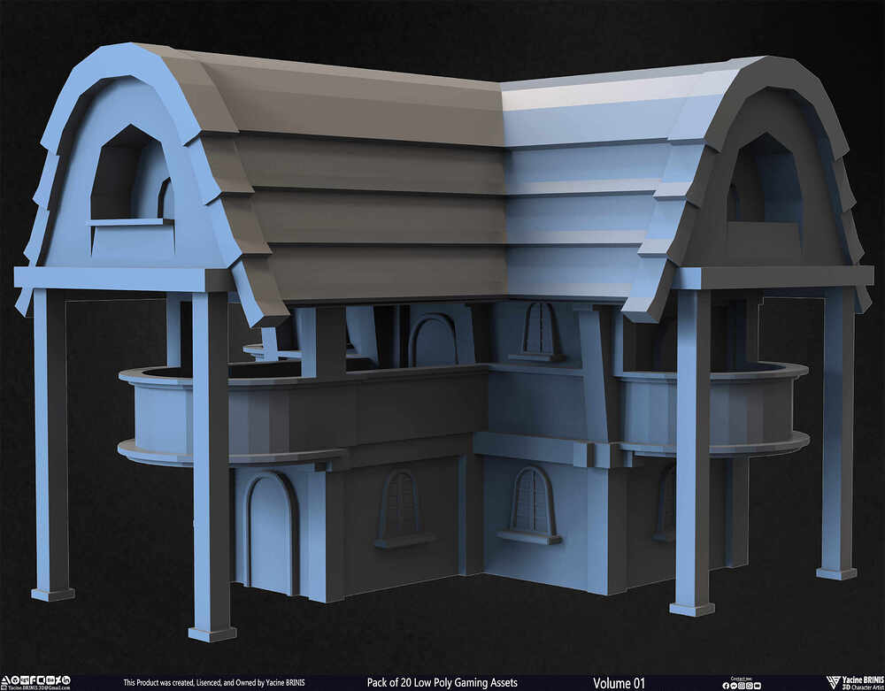 20 Low Poly Gaming Assets Volume 01 Sculpted By Yacine BRINIS Set 16