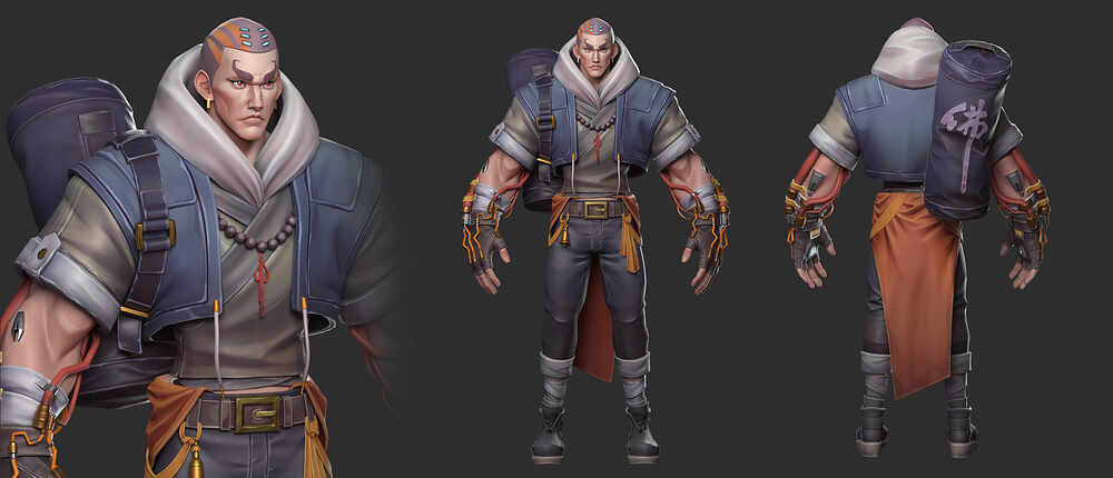 Cyber_Monk_Texture_Preview_01