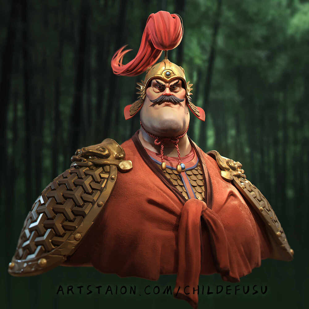 武士_红色