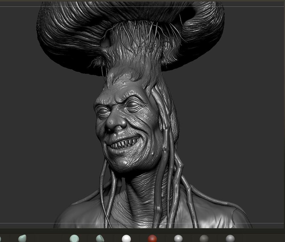 Mushroomman_Digital_SCulpture_SurajitSen_Sept2024_WIP2