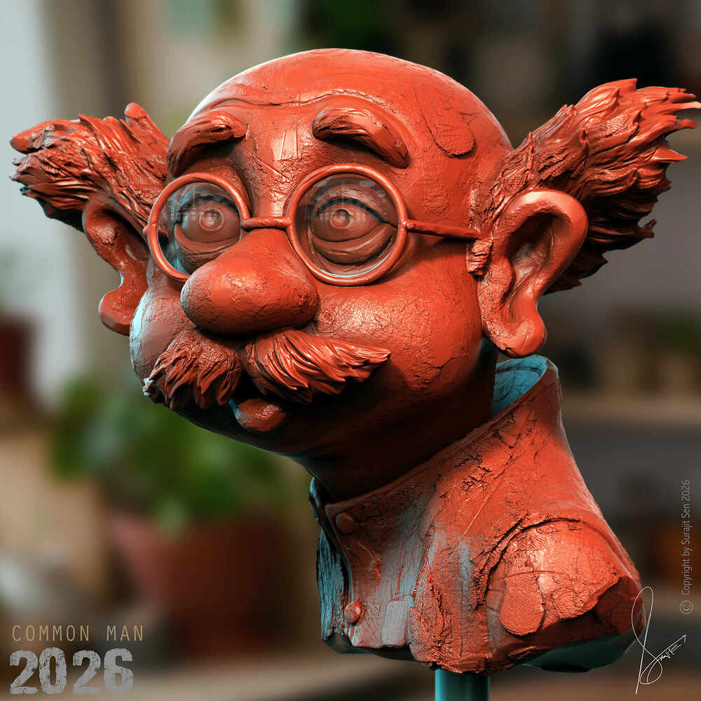 Common_Man_Digital_Sculpture_SurajitSen_April2026