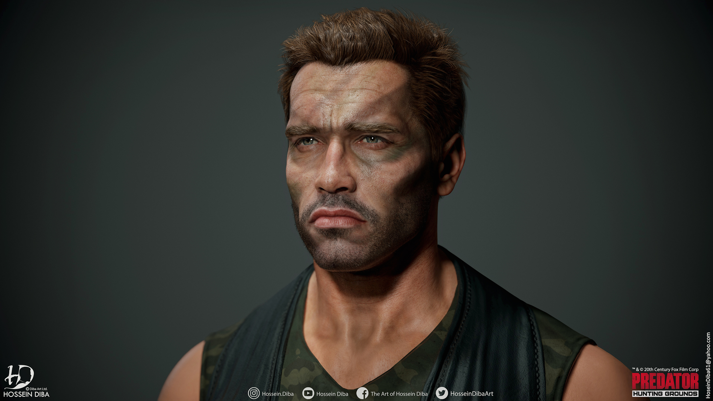 3D Model of Dutch 1987(Real time) - Predator: Hunting Grounds ...