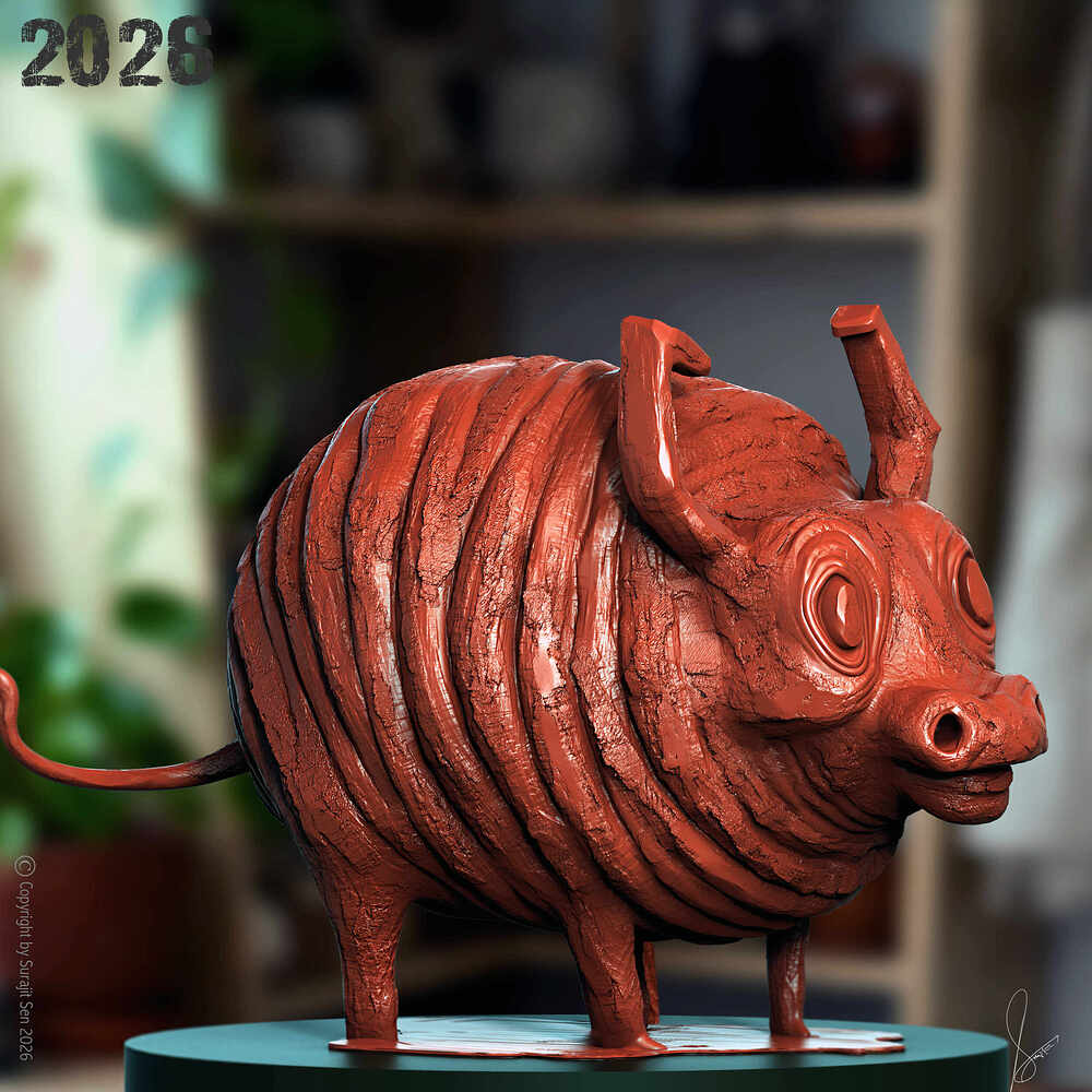 Buffalo_Digital_Sculpture_SurajitSen_May2026