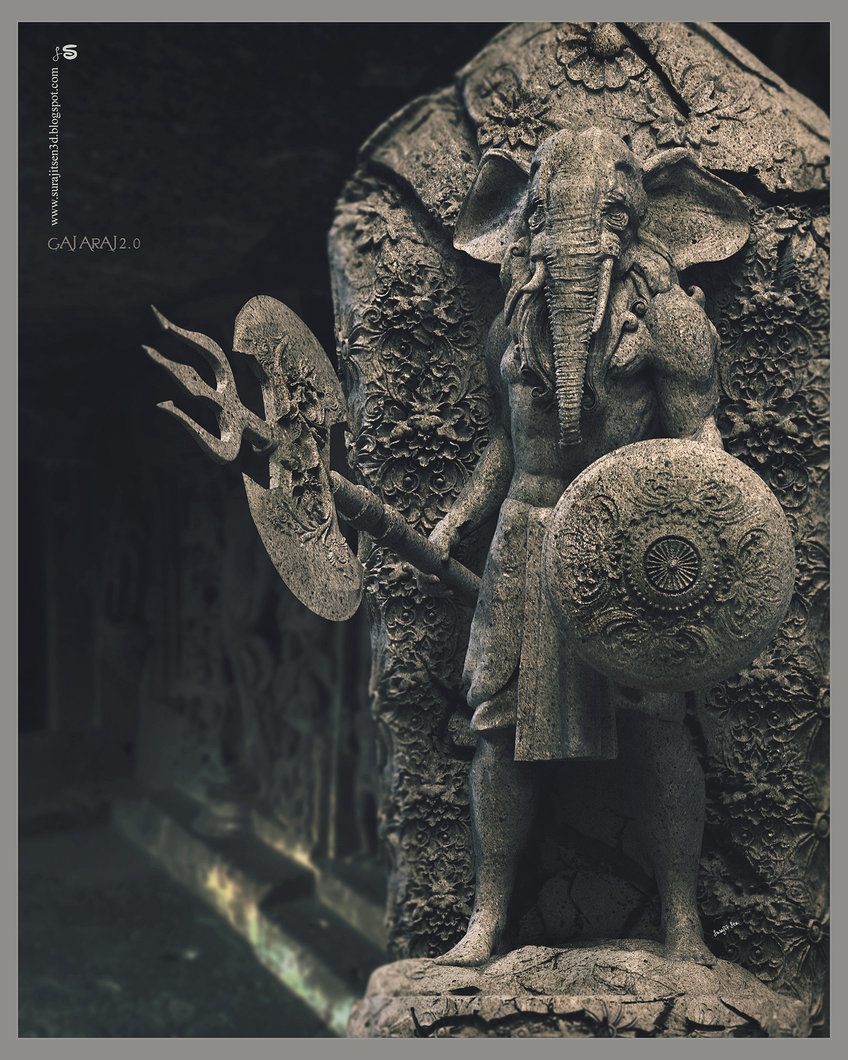 Gajaraj2.0_Digital_Sculpture_SurajitSen_June2020A