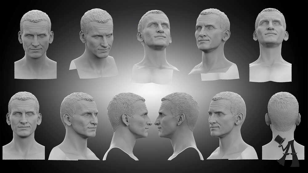 9th Doctor Grey Head Turns copy