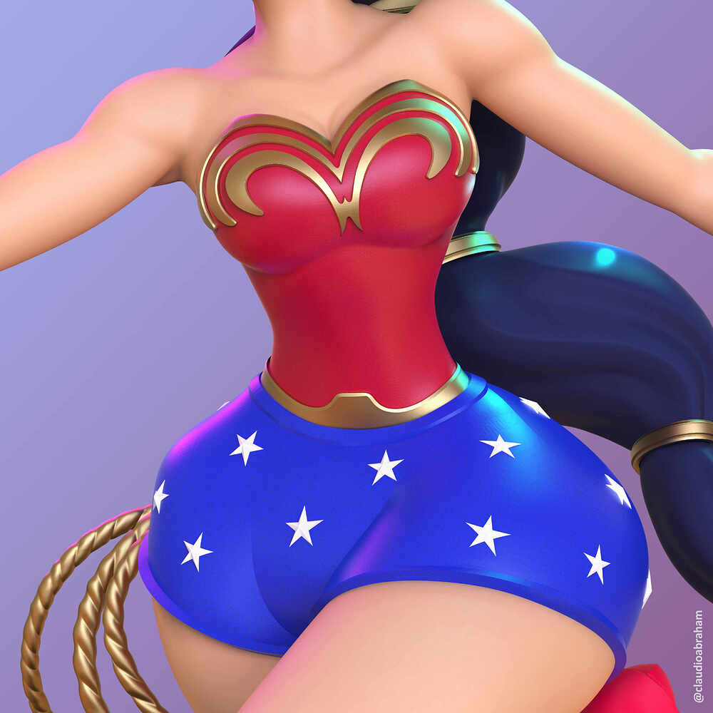 Stylized Wonder Woman - v1.rnd.05.01j - Rendering - Keyshot Scene.72 - Edit - signed