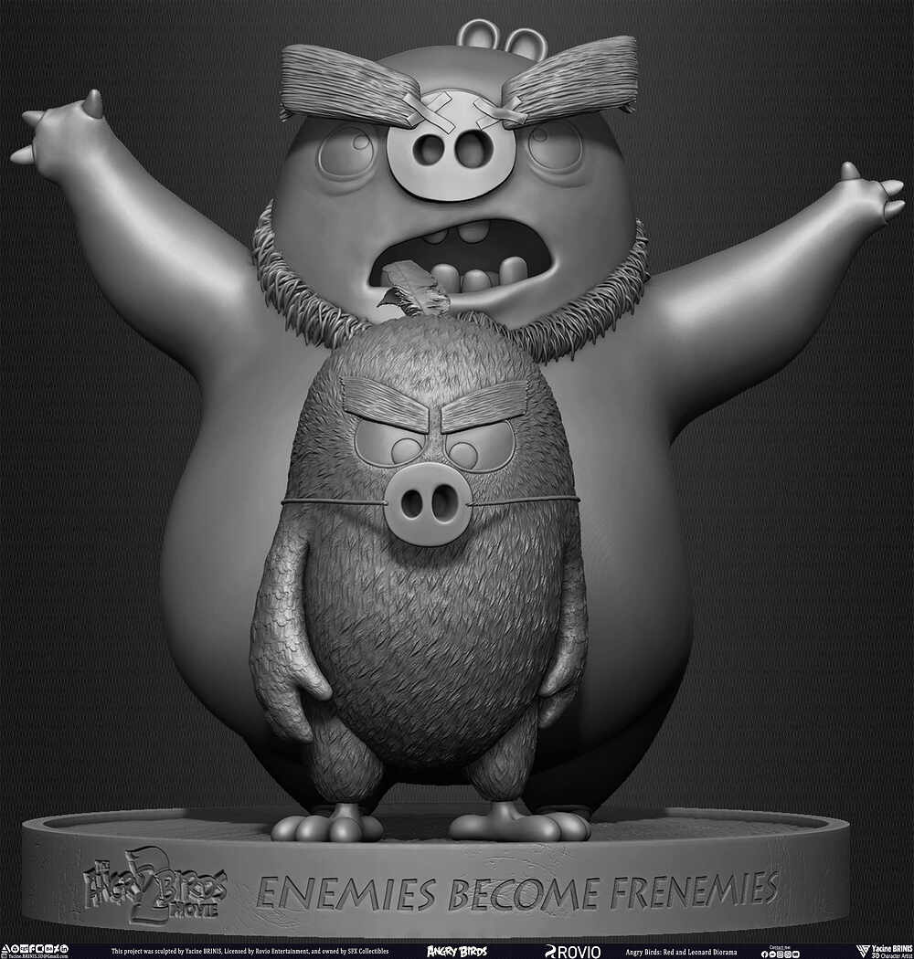 Red and Leonard Diorama Angry Birds movie 02 Rovio Entertainment sculpted by Yacine BRINIS 003