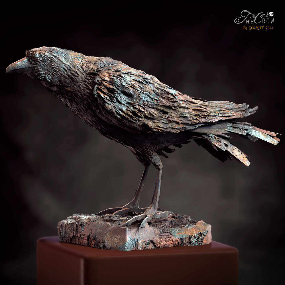 Crow_Digital_Sculpture_SurajitSen_March2022