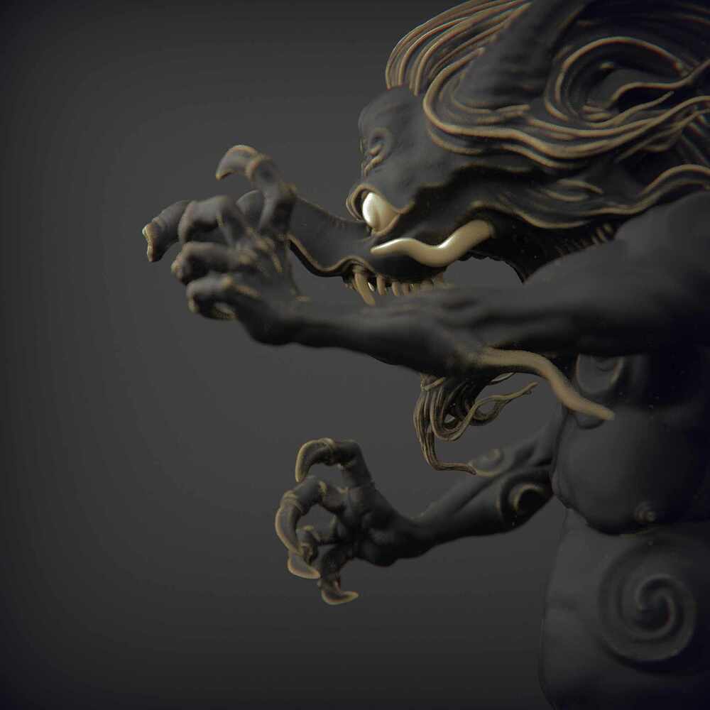 JAPAN_YOKAI_BAKU_SCULPTURE_ZBRSUH_KEYSHOT_04