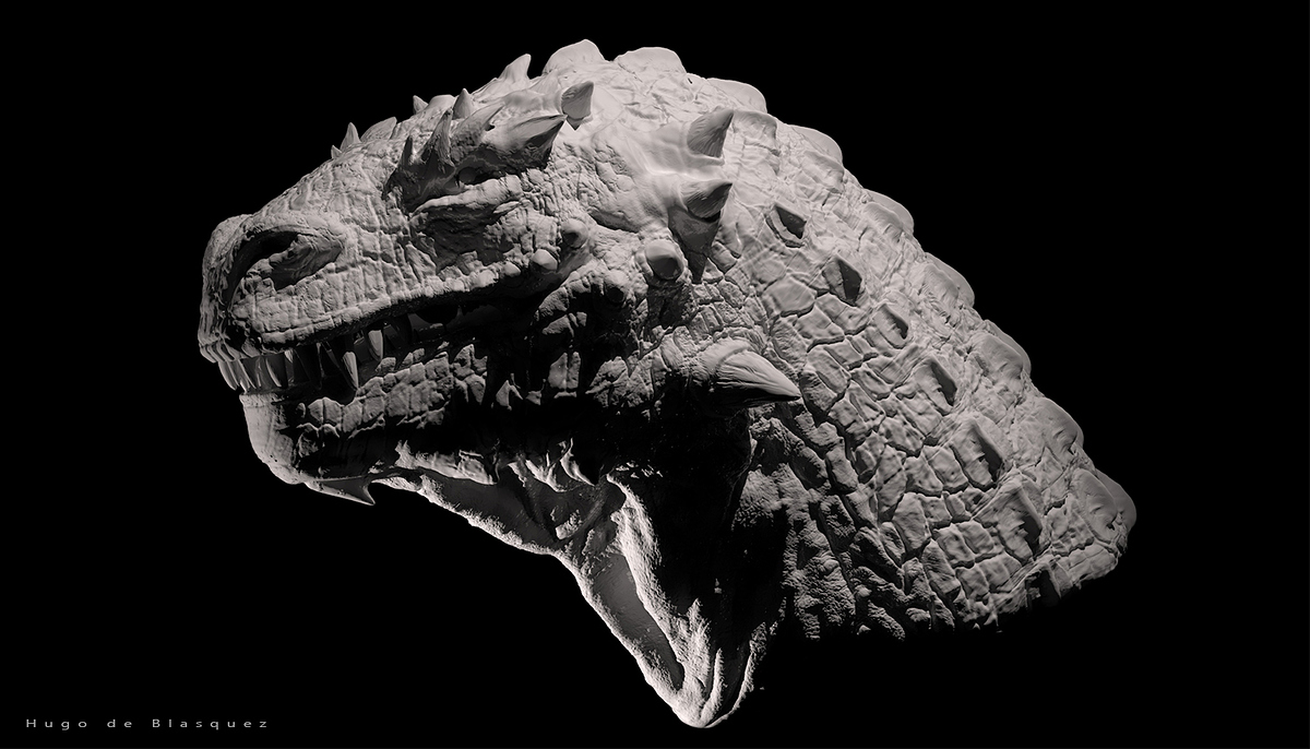 dragao head - simple lighting