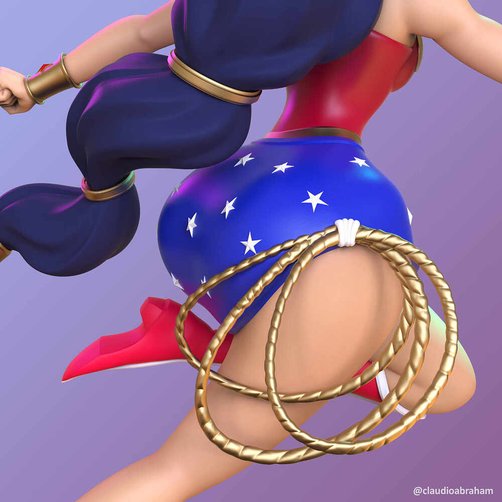 Stylized Wonder Woman - v1.rnd.05.01j - Rendering - Keyshot Scene.69 - Edit - signed 2