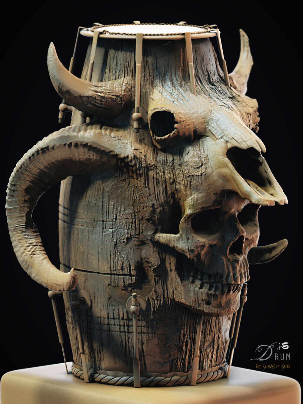 Drum_Digital_Sculpture_SurajitSen_March2022A1
