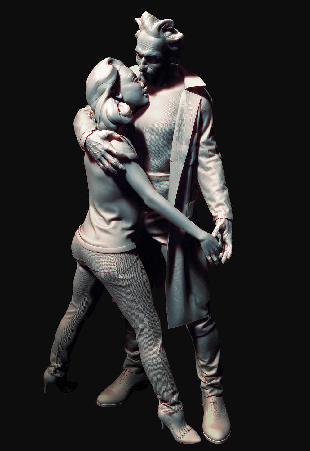 Realistic Rick and Beth Sanchez by Darya Girina sculpting_1e
