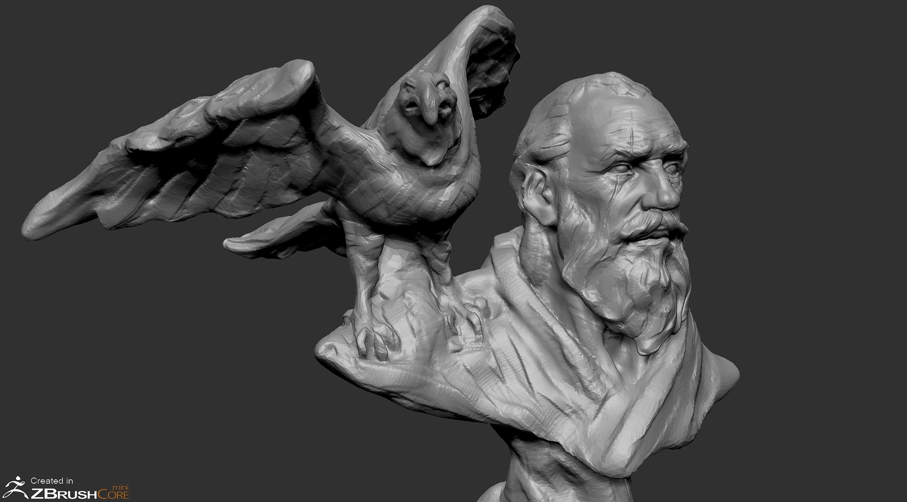 Fantasy Bust created wht ZBrushCoreMini ZBrushCentral