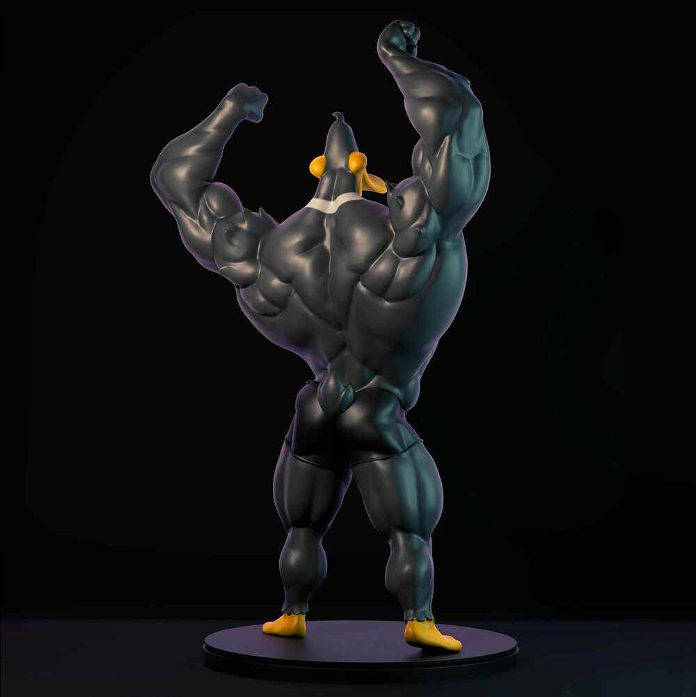 muscled_daffy_duck_by_andre_alves_2