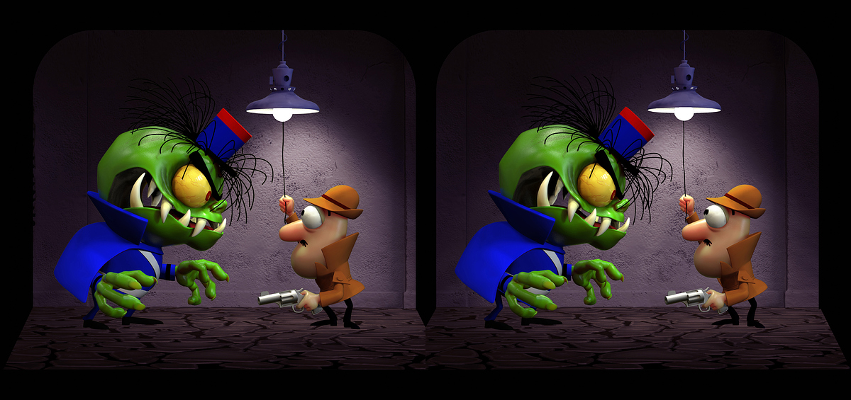 3D Cross eye Monster