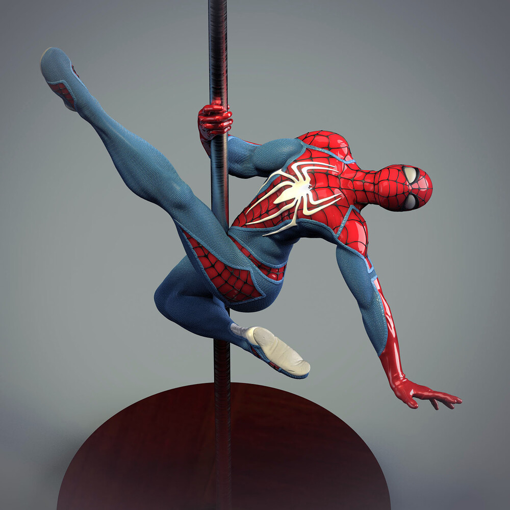 Spider man pole dance.3