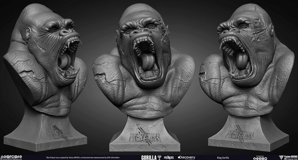 King Gorilla Predator sculpted by Yacine BRINIS 008