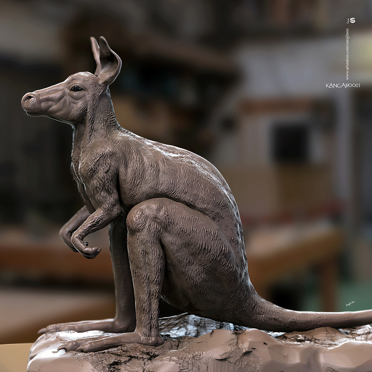 Kangaroo01_Digital_Sculpture_SurajitSen_March2020SLL