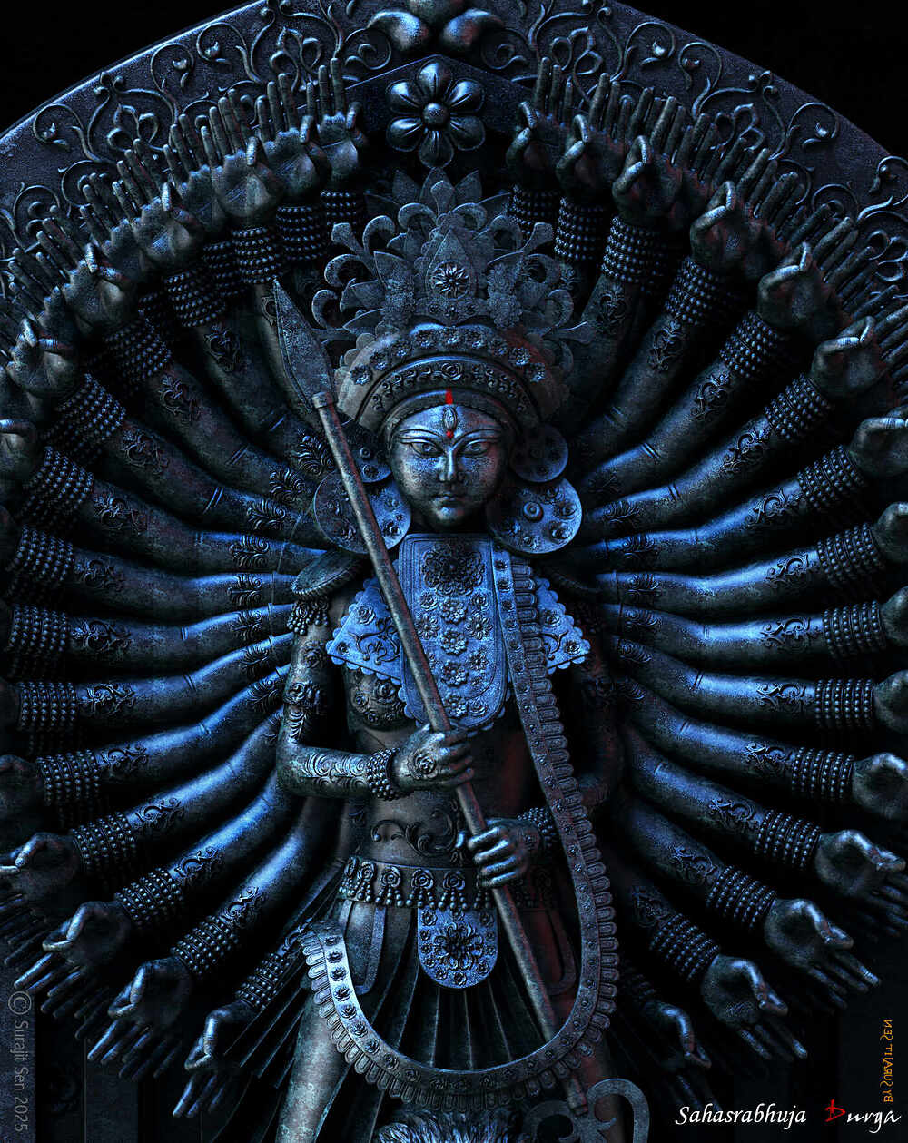 Durga_Digital_Sculpture_SurajitSen_May2025_C