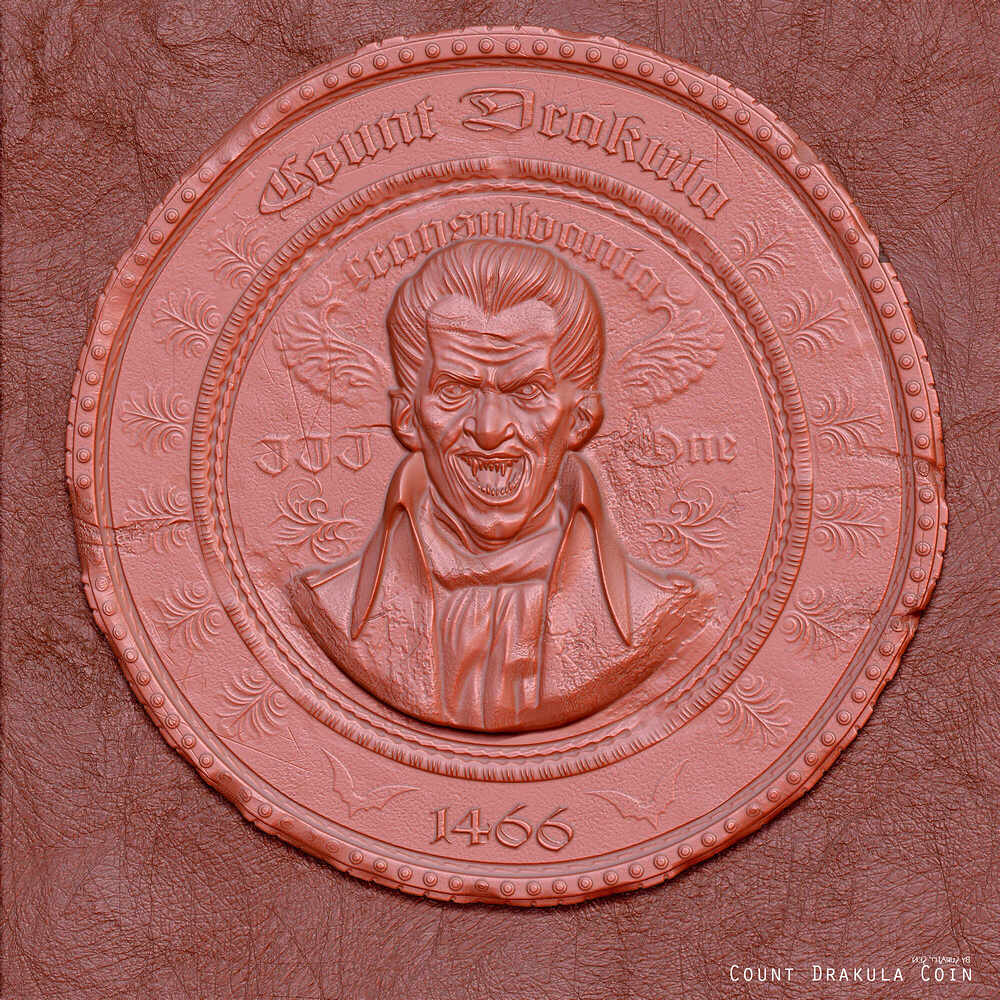 Count_Drakula_Coin_Digital_Sculpture_SurajitSen_Jan2024A_WIP
