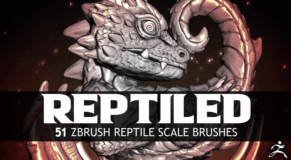 ZBrush Reptile Scale Brushes