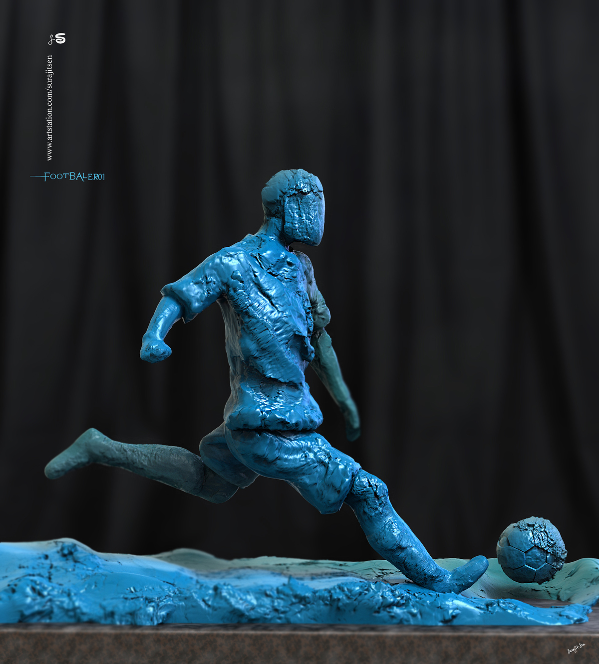 Footbaler01_Digital_Sculpture_SurajitSen_Feb2020S