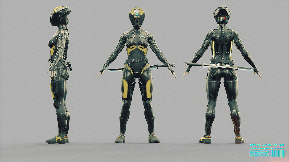 cyber ninja women denoised and traited