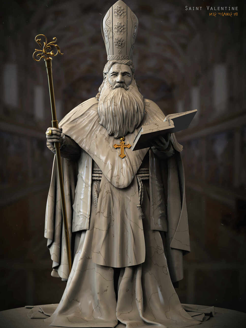 Saint_Valentine_Digital_SCulpture_SurajitSen_Feb2024