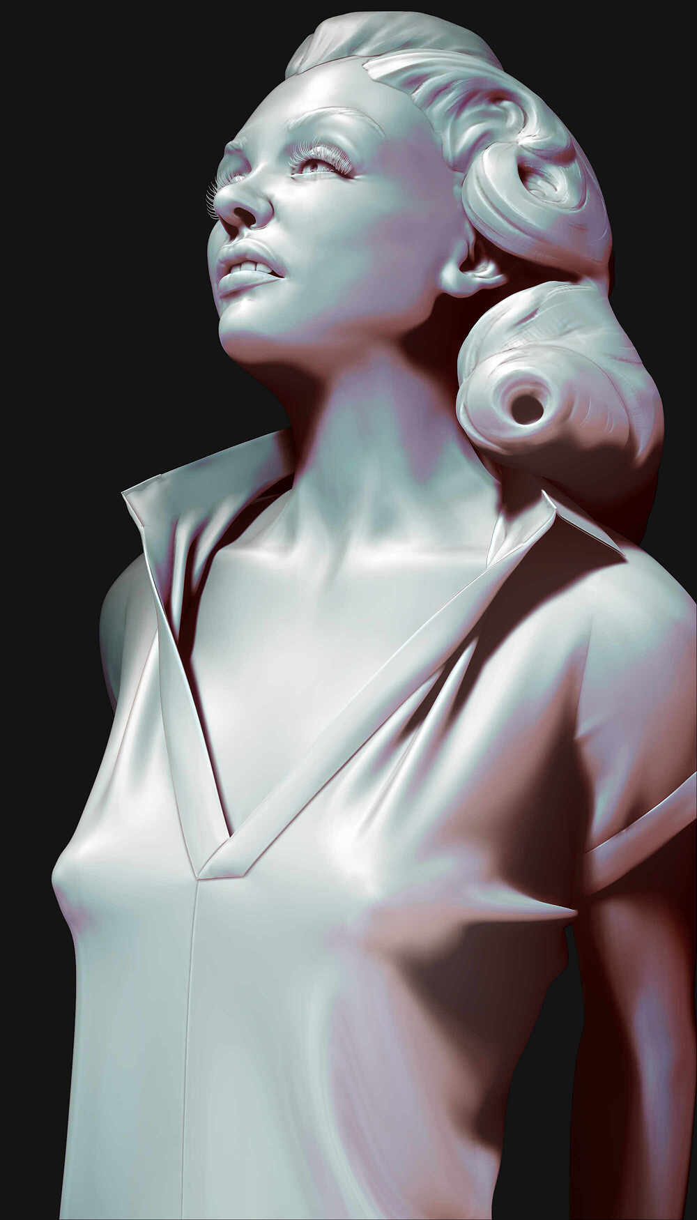 Realistic Beth Sanchez_Smith by Darya Girina sculpting_Life-size_4b