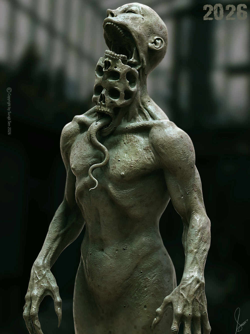 The Devourer of Silence_Side_Creature_Digital_Sculpture_SurajitSen_May2026